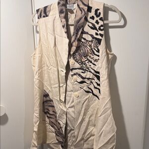 Animal Print Sleeveless Top